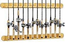 Offshore Wall Mount Pine Fishing Rod/Pole Rack - 12 rod | eBay